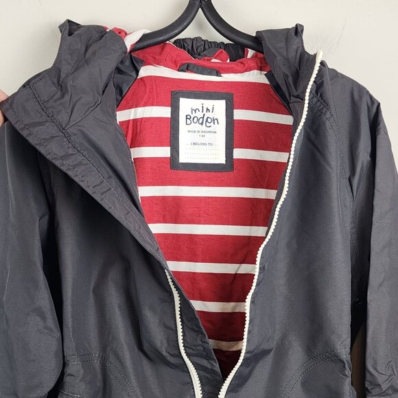 Mini Boden boy 7-8 zip up hooded rain jacket New - Picture 6 of 12